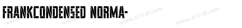 FrankCondensed Norma字体转换